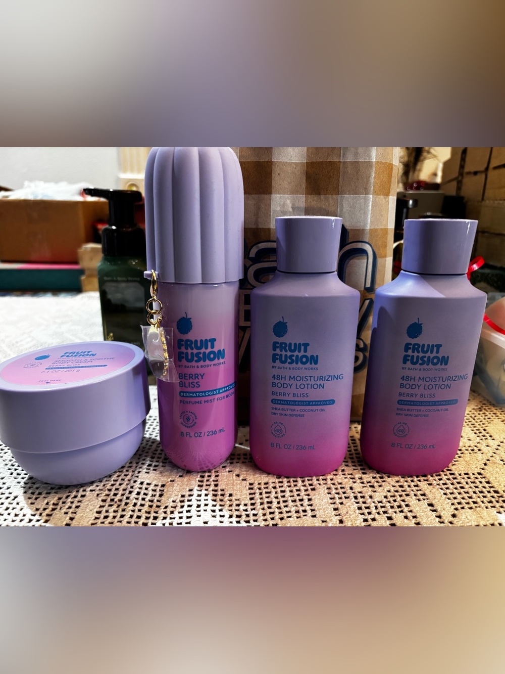(2026)Bath & Body Works Fruit Fusion Berry Bliss Lotion & Mist - Lavender Purple